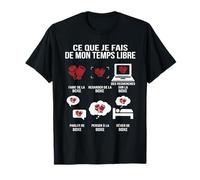 Ce Que Je Fais de Mon Temps Libre Passion Boxe Humoristique T-Shirt