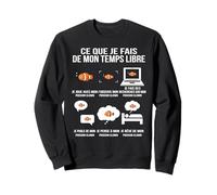 Ce Que Je Fais De Mon Temps Libre Poisson Clown Drôle Sweatshirt