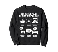 Ce Que Je Fais De Mon Temps Libre Running Humour Jogging Sweatshirt