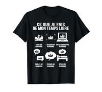 Ce Que Je Fais De Mon Temps Libre Running Humour Jogging T-Shirt