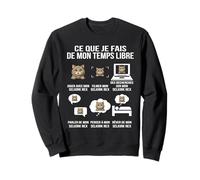 Ce Que Je Fais de Mon Temps Libre Selkirk Rex Chat drôle Sweatshirt