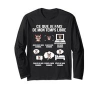 Ce Que Je Fais de Mon Temps Libre Siamois Chat drôle Manche Longue