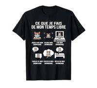 Ce Que Je Fais de Mon Temps Libre Snowshoe Chat drôle T-Shirt