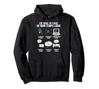 Ce Que Je Fais de Mon Temps Libre Tennis Humour drôle Joueur Sweat à Capuche