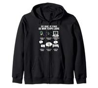 Ce Que Je Fais de Mon Temps Libre Tennis Humour drôle Joueur Sweat à Capuche