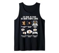 Ce Que Je Fais de Mon Temps Libre Toyger Chat drôle Débardeur