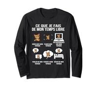 Ce Que Je Fais de Mon Temps Libre Toyger Chat drôle Manche Longue