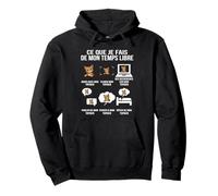 Ce Que Je Fais de Mon Temps Libre Toyger Chat drôle Sweat à Capuche
