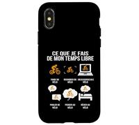 Ce Que Je Fais de Mon Temps Libre vélo Humour Cycliste Coque pour iPhone X/XS