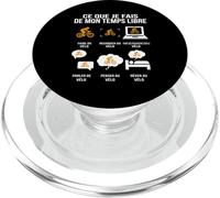 Ce Que Je Fais de Mon Temps Libre vélo Humour Cycliste PopSockets PopGrip pour MagSafe