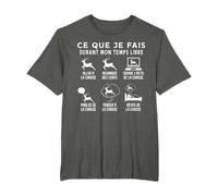 Ce Que Je Fais Durant Mon Temps Libre Passion Chasse Cerf T-Shirt