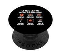 Ce Que Je Fais Joueur de Basket Basketteur Basketball Drôle PopSockets PopGrip Adhésif