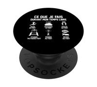 Ce Que Je Fais Joueur de Football Footballeur Foot Drole PopSockets PopGrip Adhésif