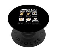 Ce que je fais pendant mon temps libre : cocktail amusant de pina colada PopSockets PopGrip Adhésif