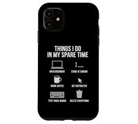 Ce Que Je Fais Pendant Mon Temps Libre : écrivain, employé de Bureau Coque pour iPhone 11