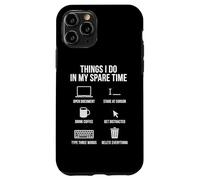 Ce Que Je Fais Pendant Mon Temps Libre : écrivain, employé de Bureau Coque pour iPhone 11 Pro