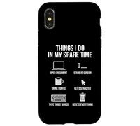 Ce Que Je Fais Pendant Mon Temps Libre : écrivain, employé de Bureau Coque pour iPhone X/XS