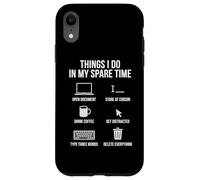 Ce Que Je Fais Pendant Mon Temps Libre : écrivain, employé de Bureau Coque pour iPhone XR