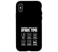 Ce Que Je Fais Pendant Mon Temps Libre en matière de détection de métaux Coque pour iPhone X/XS