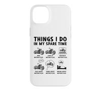 Ce Que Je Fais Pendant Mon Temps Libre en Tant Que Motard Coque pour iPhone 14 Plus