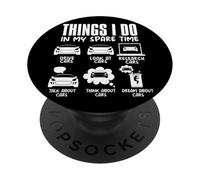 Ce Que Je Fais Pendant Mon Temps Libre Funny Carguy Mechanic PopSockets PopGrip Adhésif