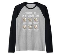 Ce Que Je Fais Pendant Mon Temps Libre Funny Farmar Farm Chicken Lover Manche Raglan