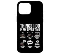 Ce Que Je Fais Pendant Mon Temps Libre Funny Railfan Trainspotting Coque pour iPhone 16 Pro Max