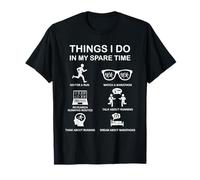 Ce Que Je Fais Pendant Mon Temps Libre Funny Runner Marathon Jogging T-Shirt