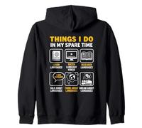 Ce Que Je Fais Pendant Mon Temps Libre Linguiste polyglotte Sweat à Capuche
