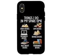 Ce que je fais pendant mon temps libre : lire des livres, acheter des livres, faire des recherches, B Coque pour iPhone X/XS