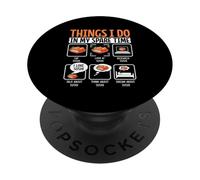 Ce Que Je Fais Pendant Mon Temps Libre : Manger des sushis Regardez Sushi Researc PopSockets PopGrip Adhésif