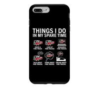 Ce Que Je Fais Pendant Mon Temps Libre Passionné de camions de Pompiers Amusant Coque pour iPhone 7 Plus/8 Plus