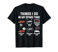Ce Que Je Fais Pendant Mon Temps Libre Passionné de Voitures Amusant T-Shirt