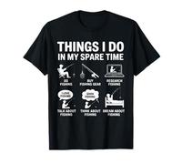 Ce Que Je Fais Pendant Mon Temps Libre : pêche à l'achigan pour garçons et Hommes T-Shirt