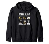 Ce Que Je Fais Pendant Mon Temps Libre Pelleteuse drôle Sweat à Capuche