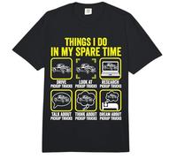 Ce Que Je Fais Pendant Mon Temps Libre Pickup Trucks Driver Retro Comfort Colors Adult Heavyweight T-Shirt