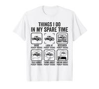 Ce Que Je Fais Pendant Mon Temps Libre Pickup Trucks Driver Retro T-Shirt Graphique avec Valeur