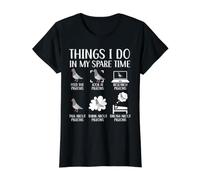 Ce Que Je Fais Pendant Mon Temps Libre Pigeon Bird Whisperer Stay Coo T-Shirt Graphique avec Valeur, Femme, Noir, M