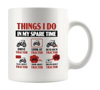 Ce Que Je Fais Pendant Mon Temps Libre Pour Les Passionnés De Tracteurs Routiers Tasse À Café Pratiques Tasses Porcelaine Tasse 330Ml Pour Lait Femme Ami