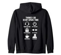 Ce Que Je Fais Pendant Mon Temps Libre Professionnel du Support Informatique Sweat à Capuche