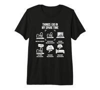 Ce Que Je Fais Pendant Mon Temps Libre, Rollercoaster Theme Park T-Shirt Haut de Gamme