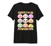 Ce Que Je Fais Pendant Mon Temps Libre Squishy Dumpling Kawaii T-Shirt Haut de Gamme