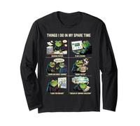 Ce Que Je Fais Pendant Mon Temps Libre Teacher Frog School Life Meme Manche Longue