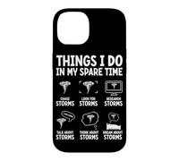 Ce Que Je Fais Pendant Mon Temps Libre : Une tempête, Une tornade Coque pour iPhone 14