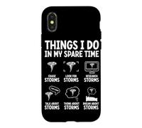 Ce Que Je Fais Pendant Mon Temps Libre : Une tempête, Une tornade Coque pour iPhone X/XS
