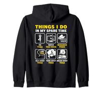 Ce Que Je Fais Pendant Mon Temps Libre Yoga Yogi Meditation Sweat à Capuche