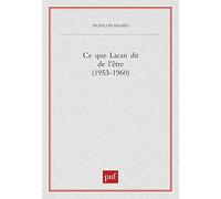 Ce que Lacan dit de l'être