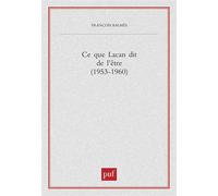 Ce que Lacan dit de l'être