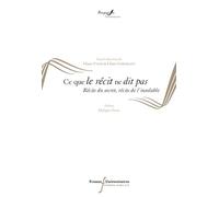 Ce que le recit ne dit pas Recits du secret, recits de l'insoluble - Claire Colin - Pu.francois Rabelais - broché - Essai