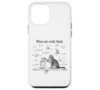 Ce Que Les Chats pensent Vraiment : Funny Physics Science Nerdy Cat Meme Coque pour iPhone 12 Mini